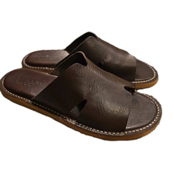 NICE Astorflex Haichflex Brown Leather Sandals Size 44 Made In Italy Vera Pelle main image 8